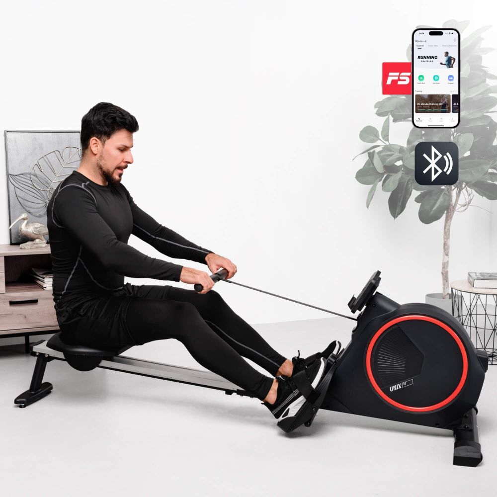 Фото Гребной тренажер UNIX Fit механическая нагрузка / Techno Rower 410