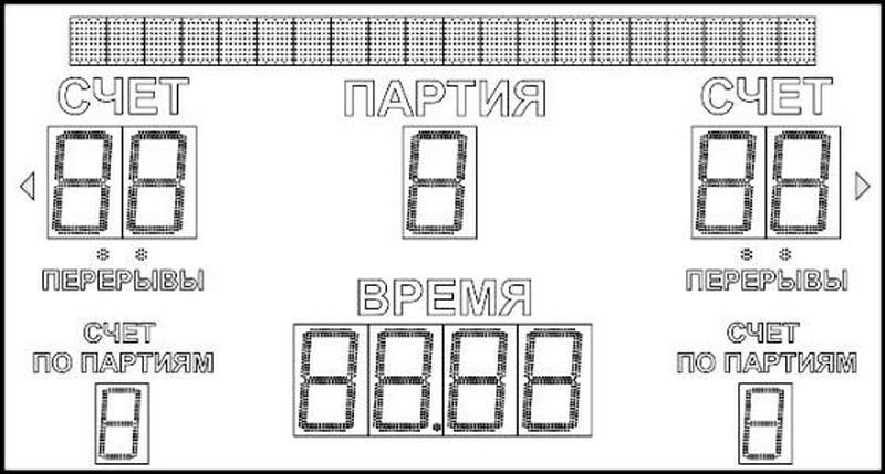 Фото Табло волейбольное электронное 300x160x13  Pioner A13717