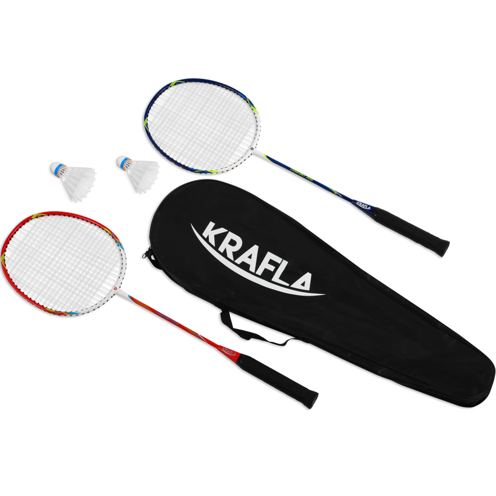 Фото Набор для бадминтона с ракетками KRAFLA COMFORT200 (2 шт) и воланами (2 шт)