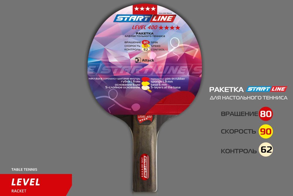Фотографии Теннисная ракетка Start line Level 400 New (прямая) 12503