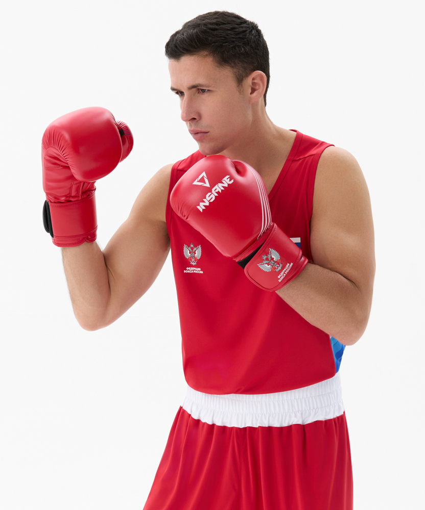 Фотографии Перчатки боксерские INSANE RBF, красный, 12 oz