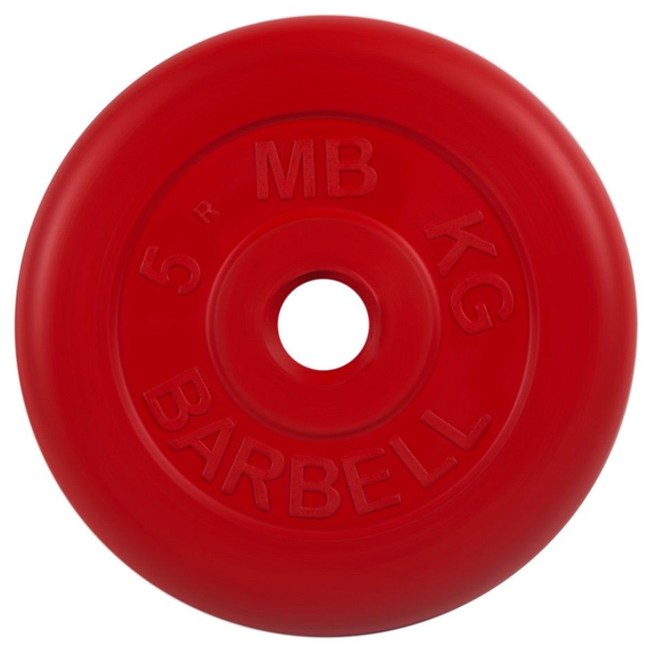 Диск обрезиненный d26мм MB Barbell MB-PltC26-5 5 кг красный