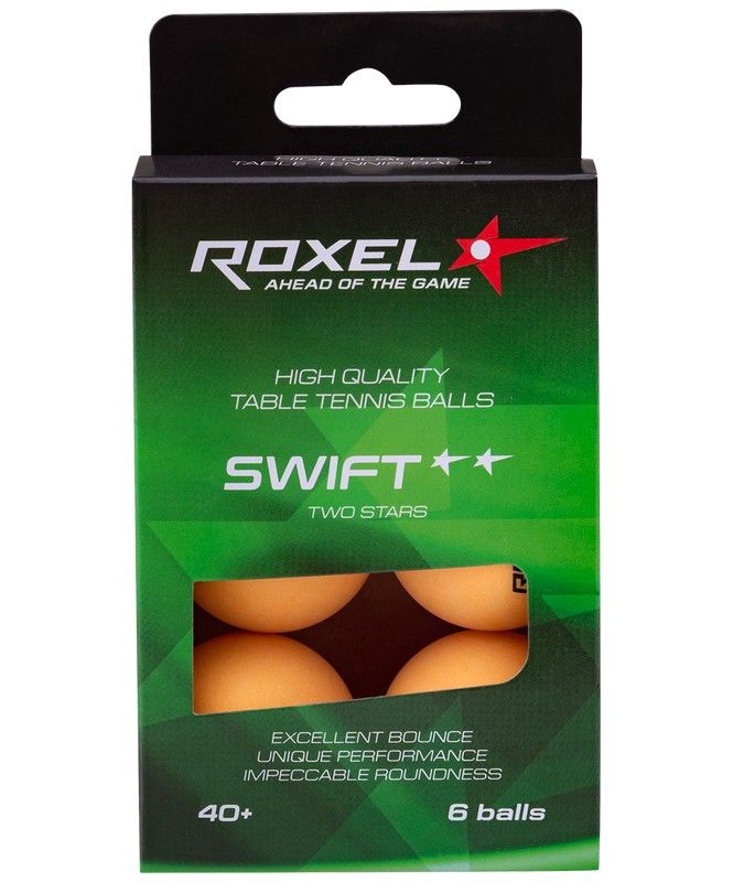Фотографии Мячи для настольного тенниса Roxel 2* Swift, 6 шт, оранжевый
