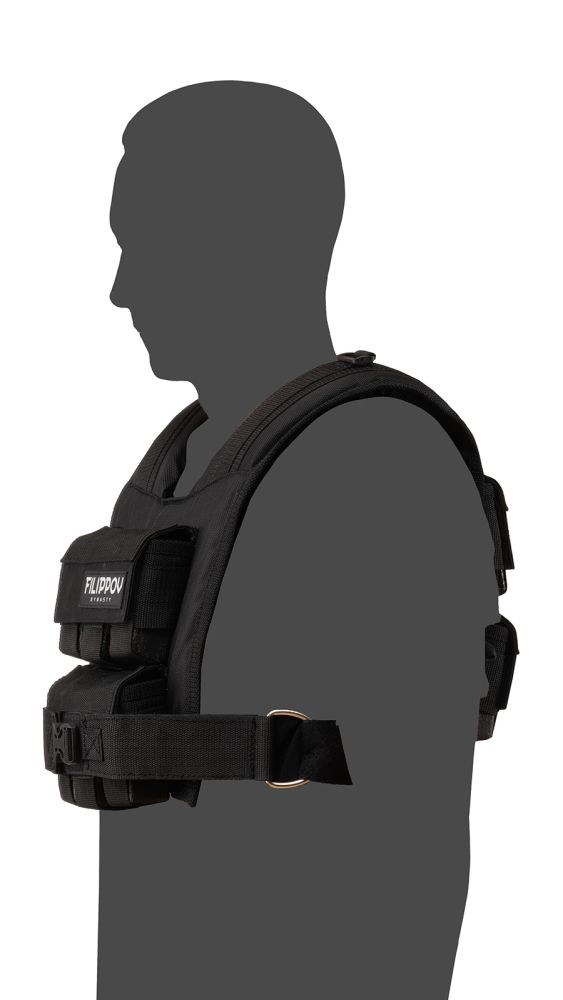 Жилет-утяжелитель Hard Training FILIPPOV 13кг (черный) 13 кг