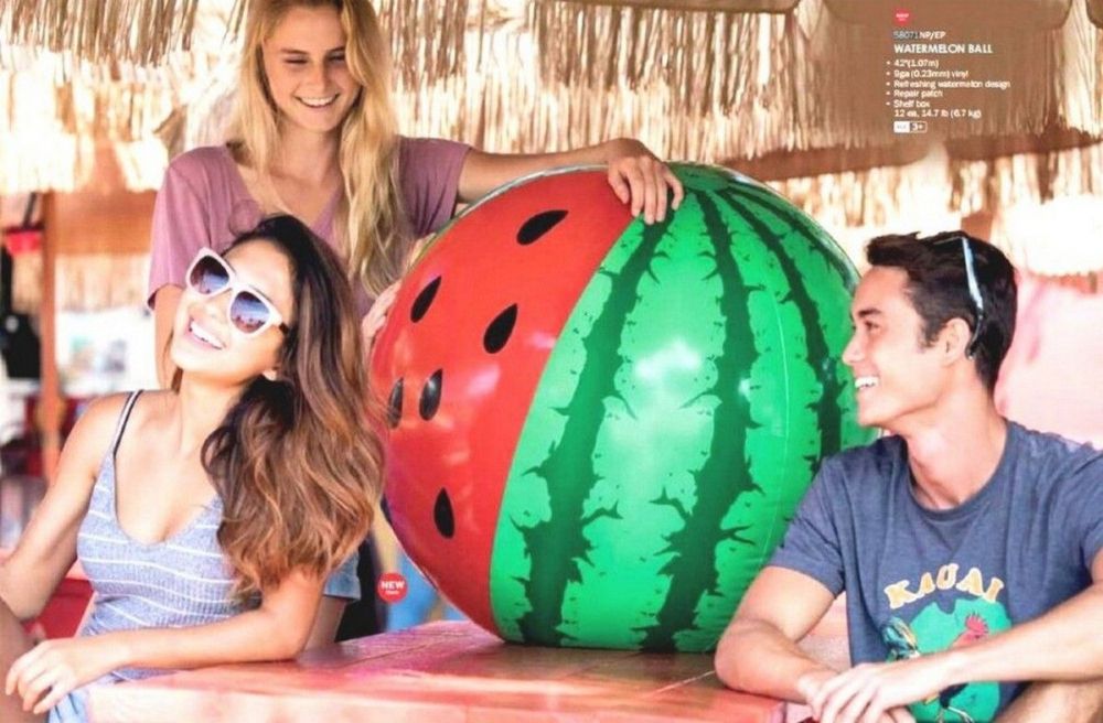 Фотографии Мяч надувной d107см Intex Арбуз Watermelon Ball 58071