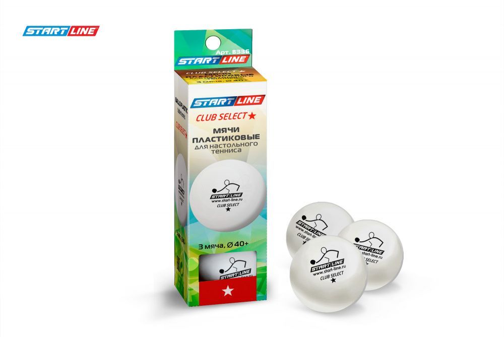 Фотографии Мячи Start line Club Select 1* New (3 шт, бел.)