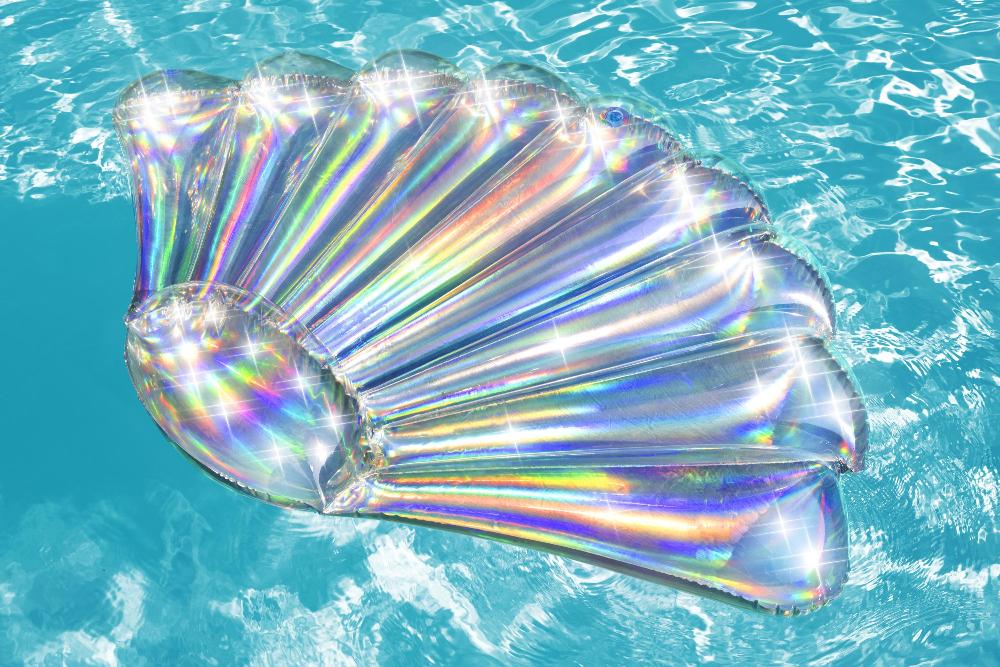 Фотографии Надувной матрас-плот для плавания Bestway 185х114см Радужная ракушка до 90кг 43414