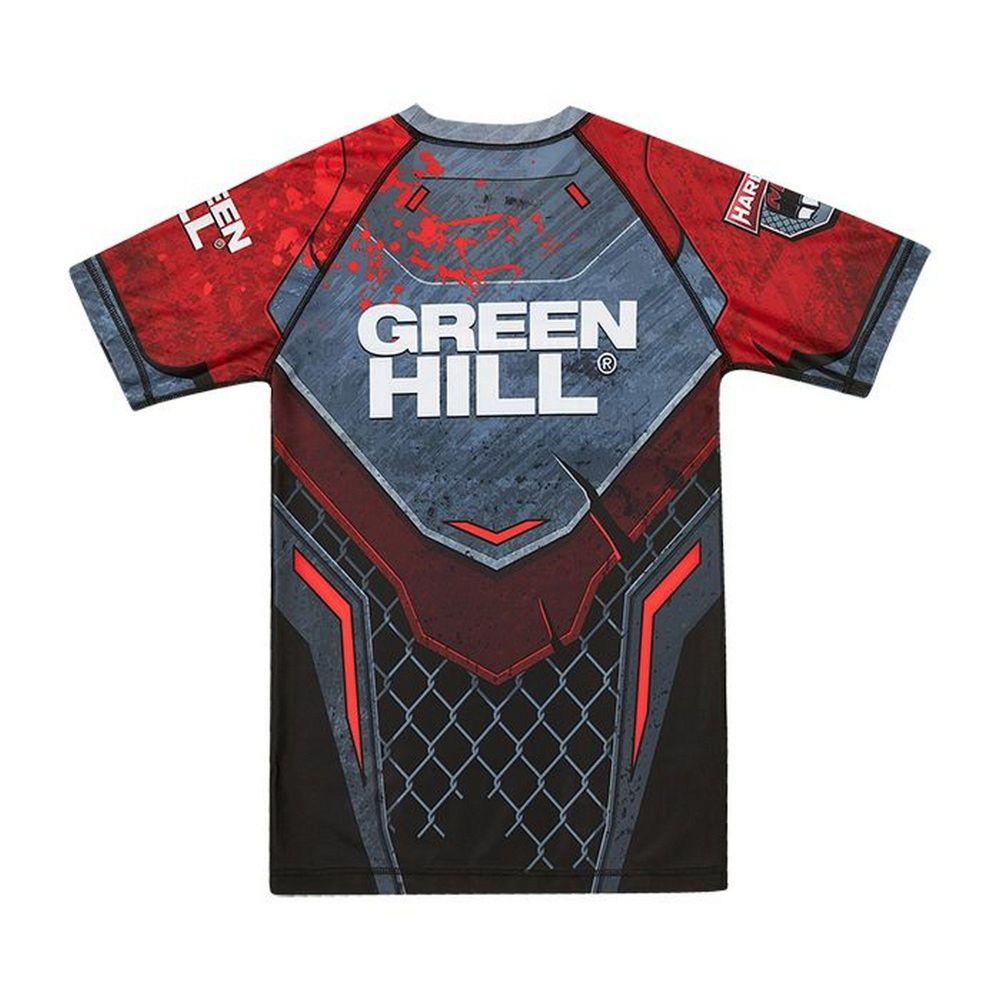 Фотографии Рашгард Green Hill Rash Guard Hardcore RGI-10569 черно-красный