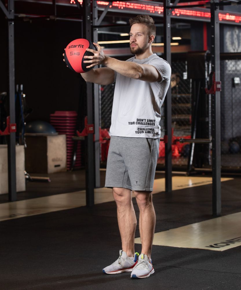 Фотографии Медбол высокой плотности GB-702, 5 кг, красный