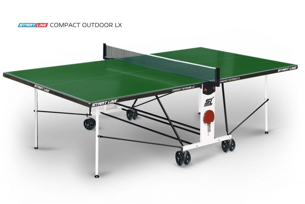 Фото Стол теннисный Compact-2 LX Всепогодный Зелёный