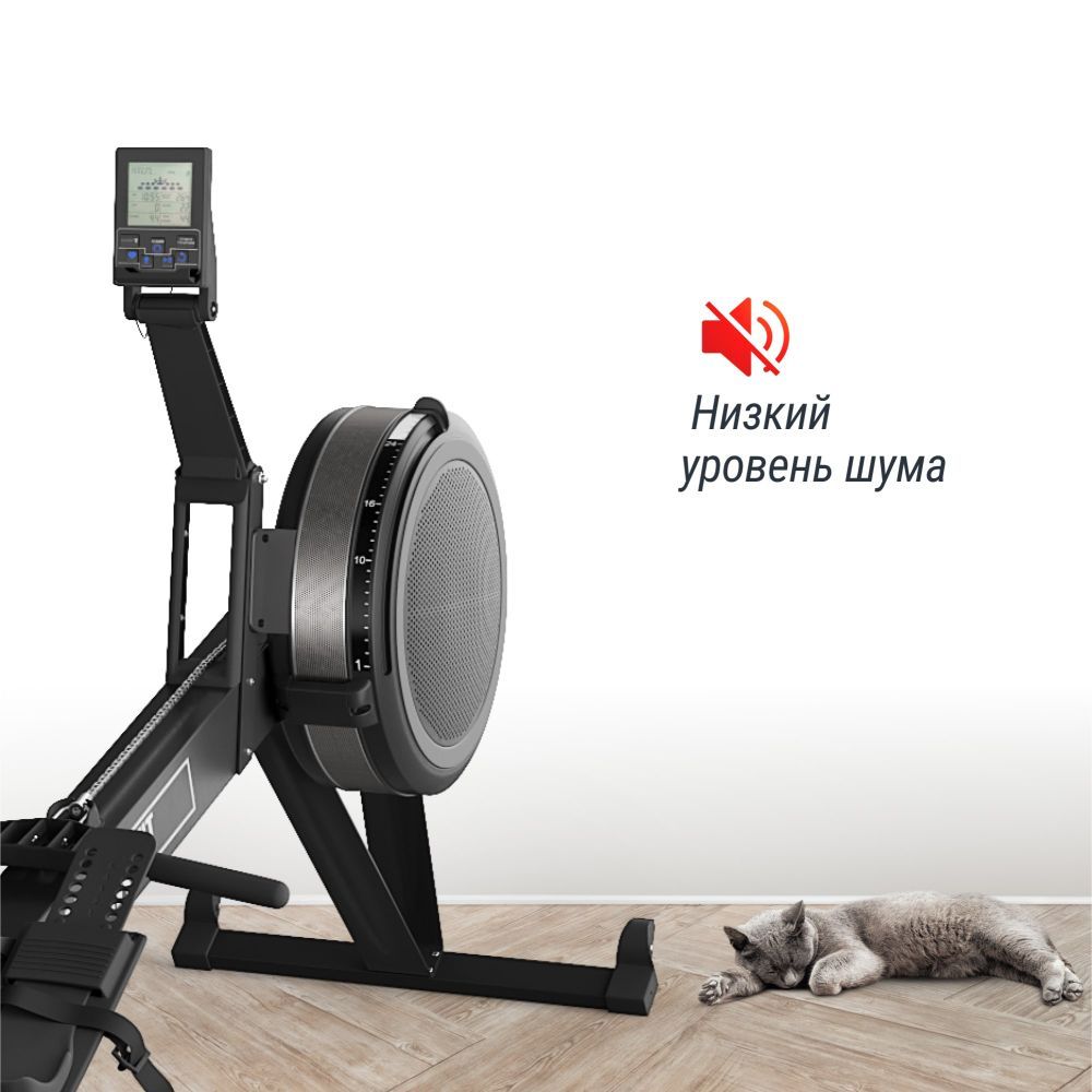Гребной тренажер UNIX Fit Air воздушно-магнитный / Magnetic Rower-X черный