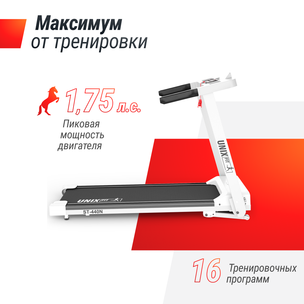 Картинки Беговая дорожка UNIX Fit ST-440N белый