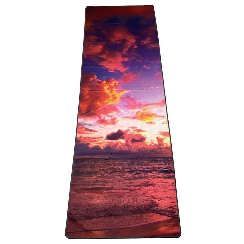 Фотографии Полотенце для йоги 183x61см Inex Suede Yoga Towel искусственная замша MFTOWEL-ST19 закат на пляже