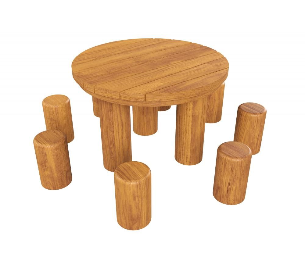 Фотографии Стол с пеньками HARDWOOD «Лесная поляна»