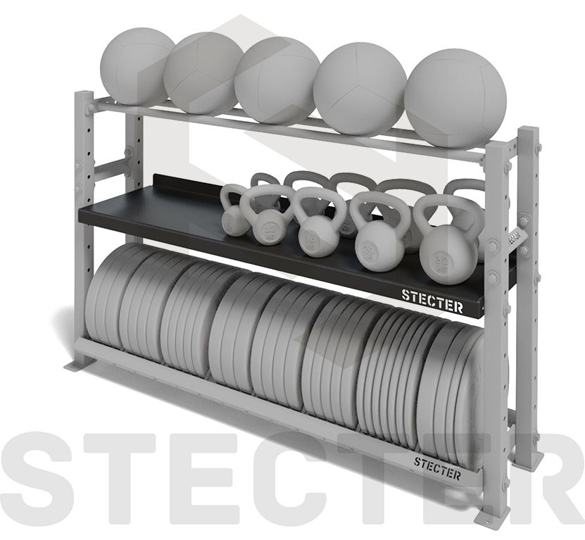 Стеллажная полка для гантелей/гирь Stecter (L1800 мм) 2460