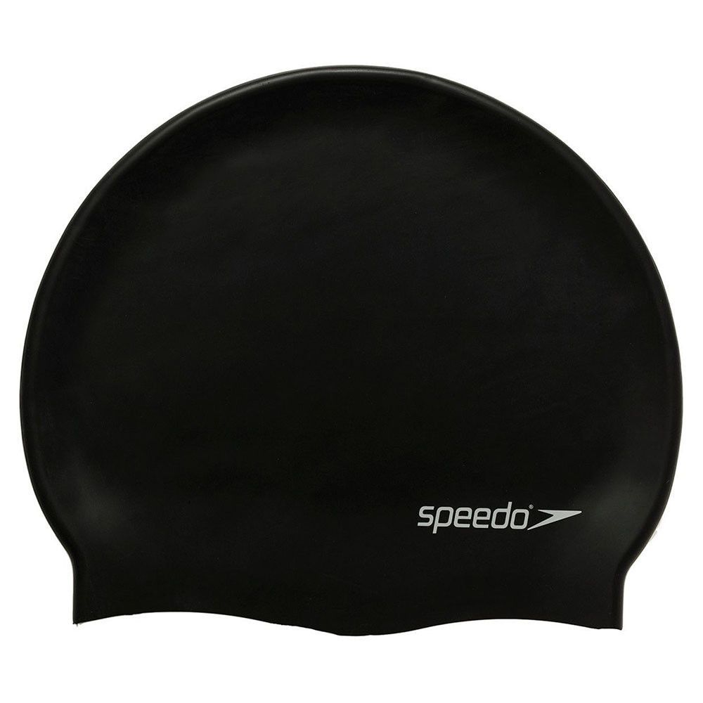 Фотографии Шапочка для плавания Speedo Flat Silicone Cap, 8-709910001-0001, черный, силикон