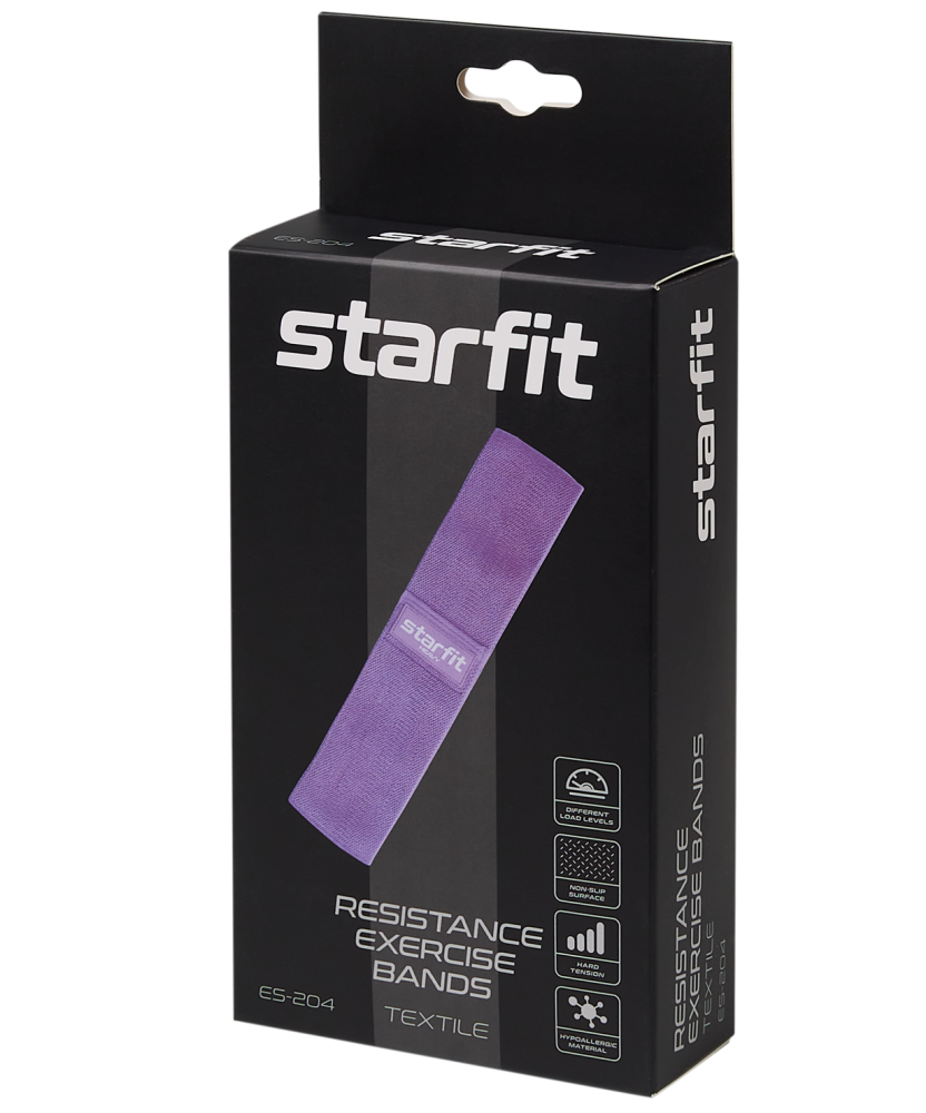 Фотографии Мини-эспандер ES-204, высокая нагрузка, текстиль, фиолетовый пастель