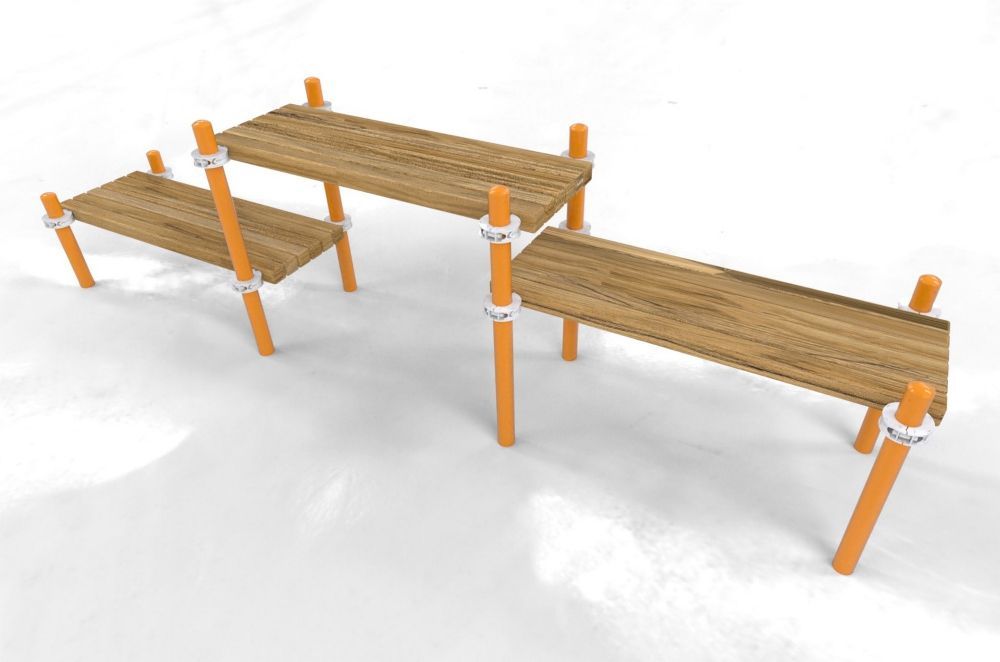 Фото Тройная лавочка Воркаут Pioner A17301