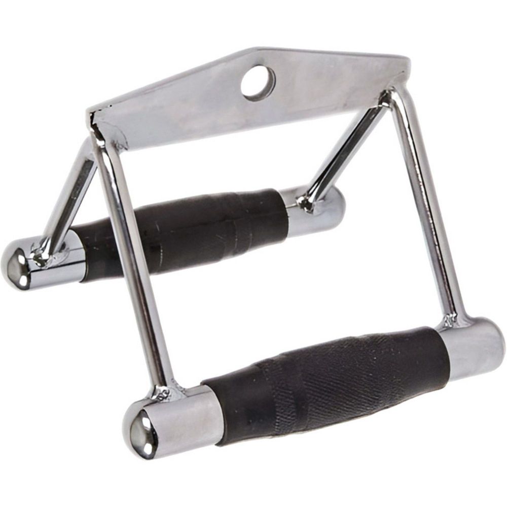 Фото Блочная ручка Двойная с грипсами, для тяги узким параллельным хватом Sportex E42090