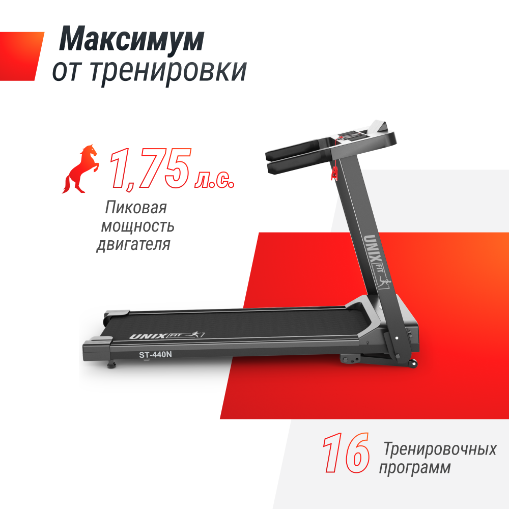 Картинки Беговая дорожка UNIX Fit ST-440N черный