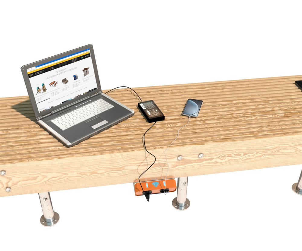 Фотографии Зарядное устройство и точка доступа Wi-Fi «Валли» 1xUSB, 1xTYPE-C, 1x220V