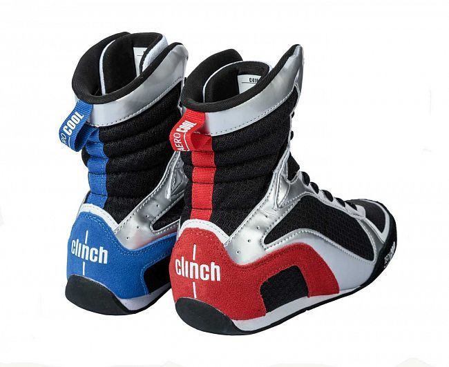 Фотографии Боксерки Clinch Olimp Limited Edition черно-серебристо-сине-красные C416