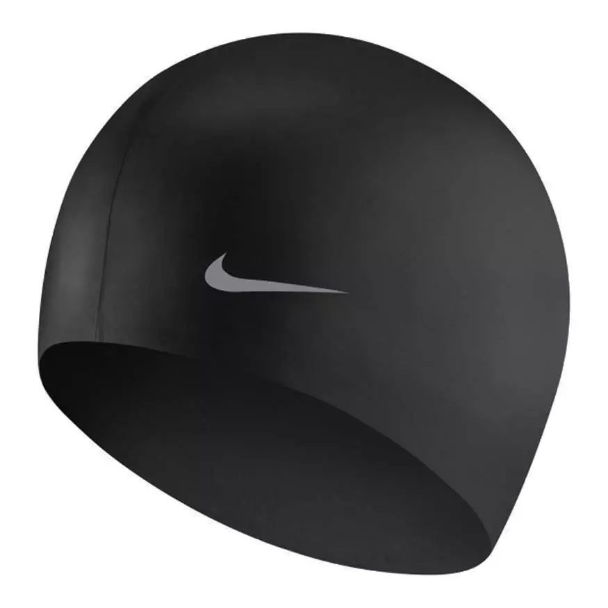 Фотографии Шапочка для плавания детская Nike Solid Silicone Youth, TESS0106001, Черный, силикон