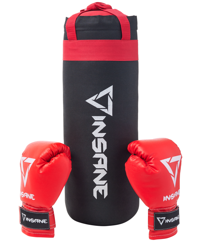 Фото Набор для бокса Fight, черный/красный, 45х20 см, 2,3 кг, 6 oz