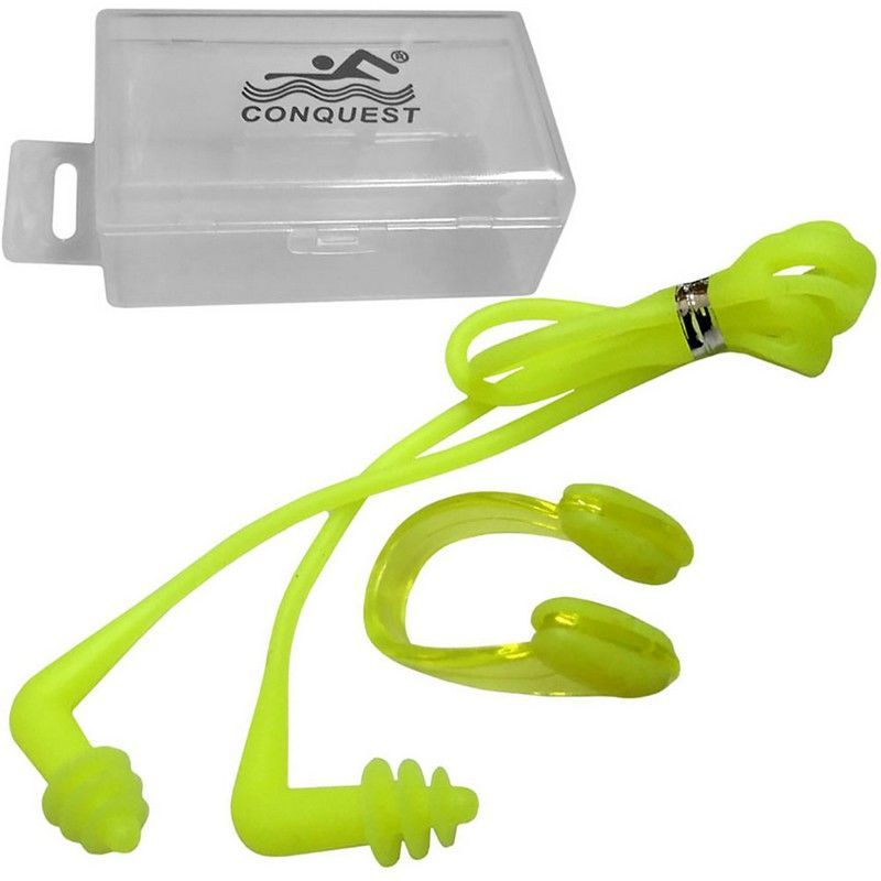 Фото Комплект для плавания беруши и зажим для носа Sportex C33555-3 неоновые