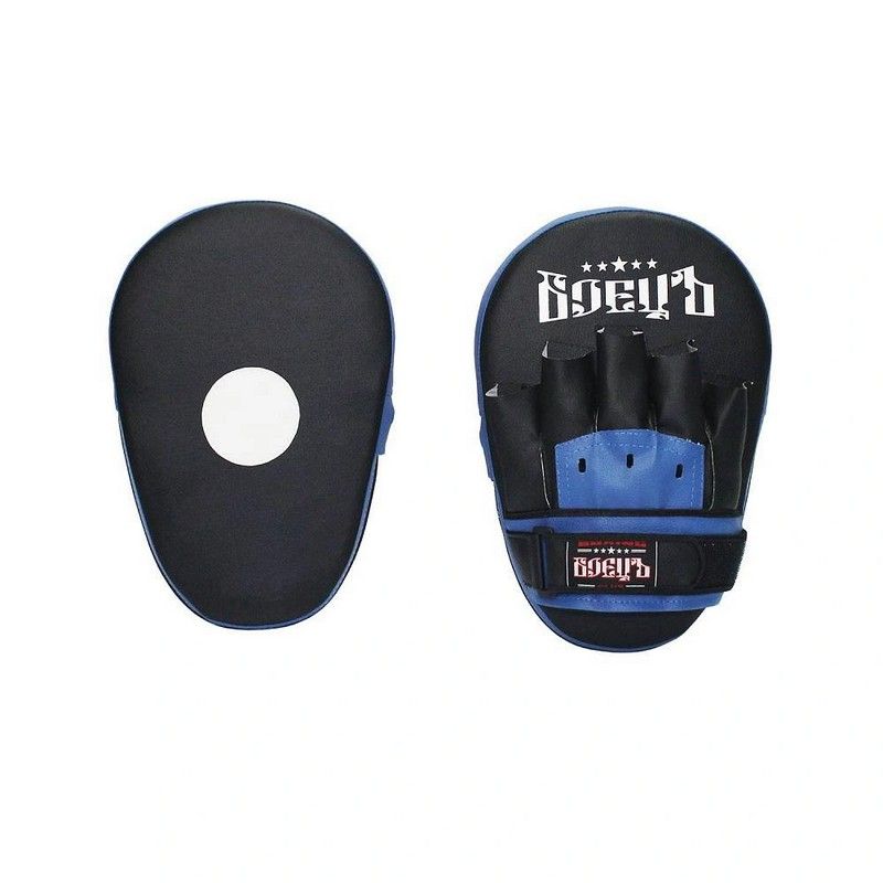 Фото Лапы боксерские прямые Боецъ 210 синий-черный ВВР-210