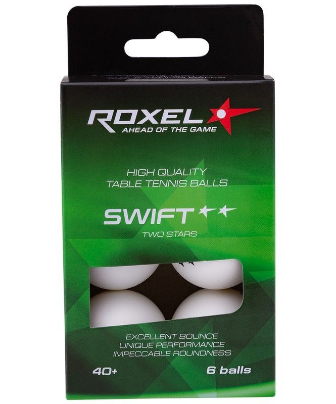 Фотографии Мячи для настольного тенниса Roxel 2* Swift, 6 шт, белый