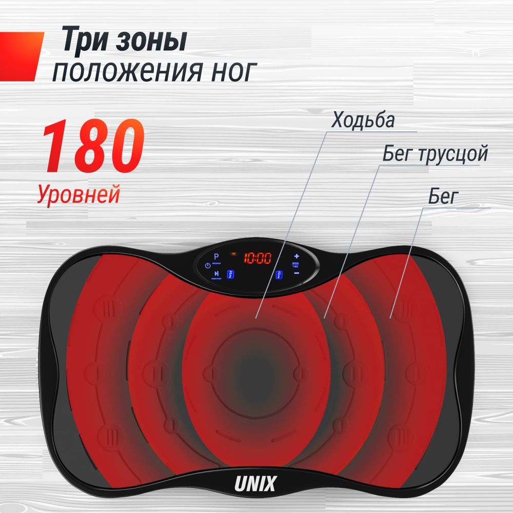 Виброплатформа UNIX Fit усиленная / Intensive 2D Black