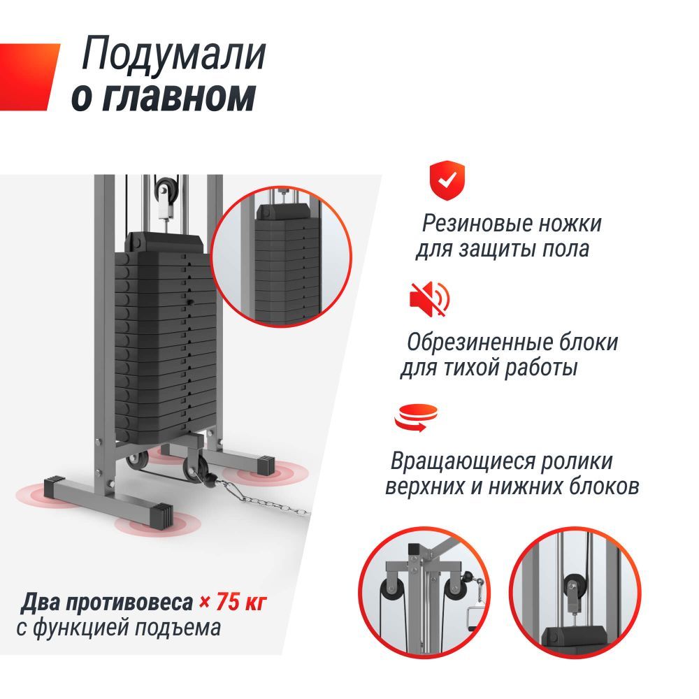 Кроссовер UNIX Fit силовая станция / Station 150 (два блока)