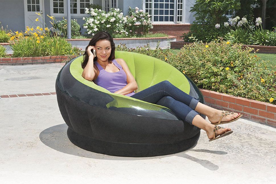Фотографии Надувное кресло Empire 112х109х69см Intex 66581, зеленое, уп.3