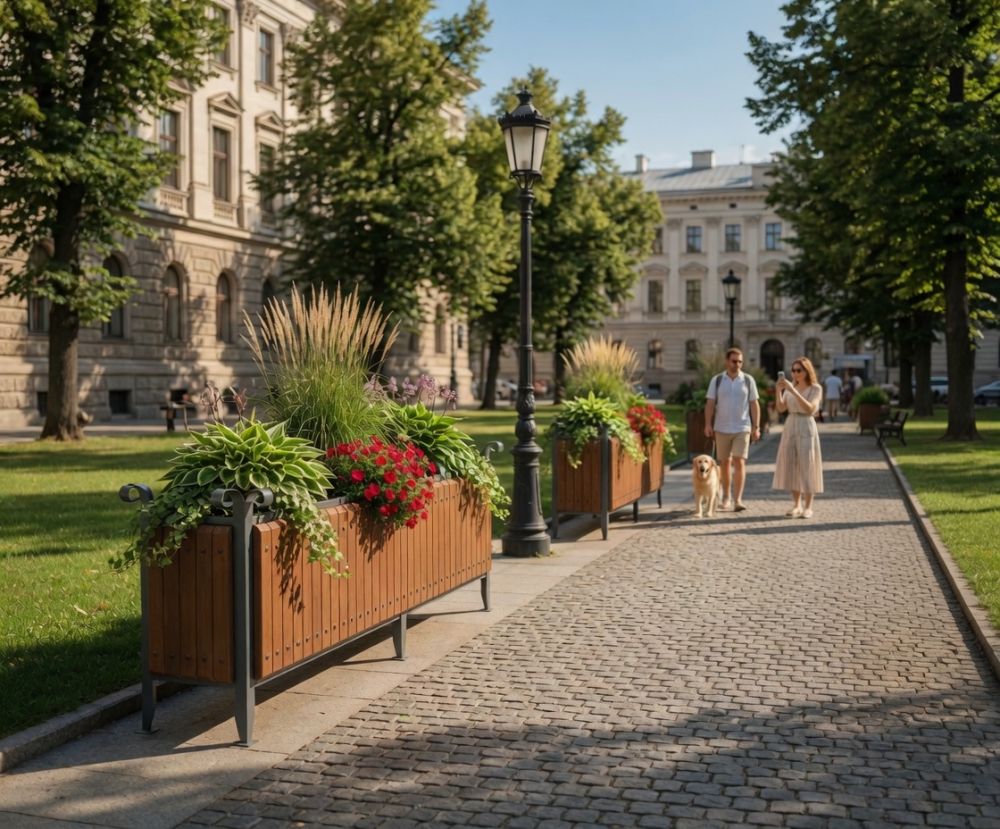 Фотографии Вазон садово-парковый «Топаз» 2260х445х725 мм