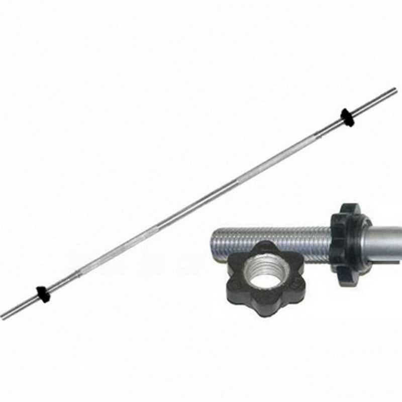 Гриф для штанги D25, L1800 Titan хромированный, замок-гайка