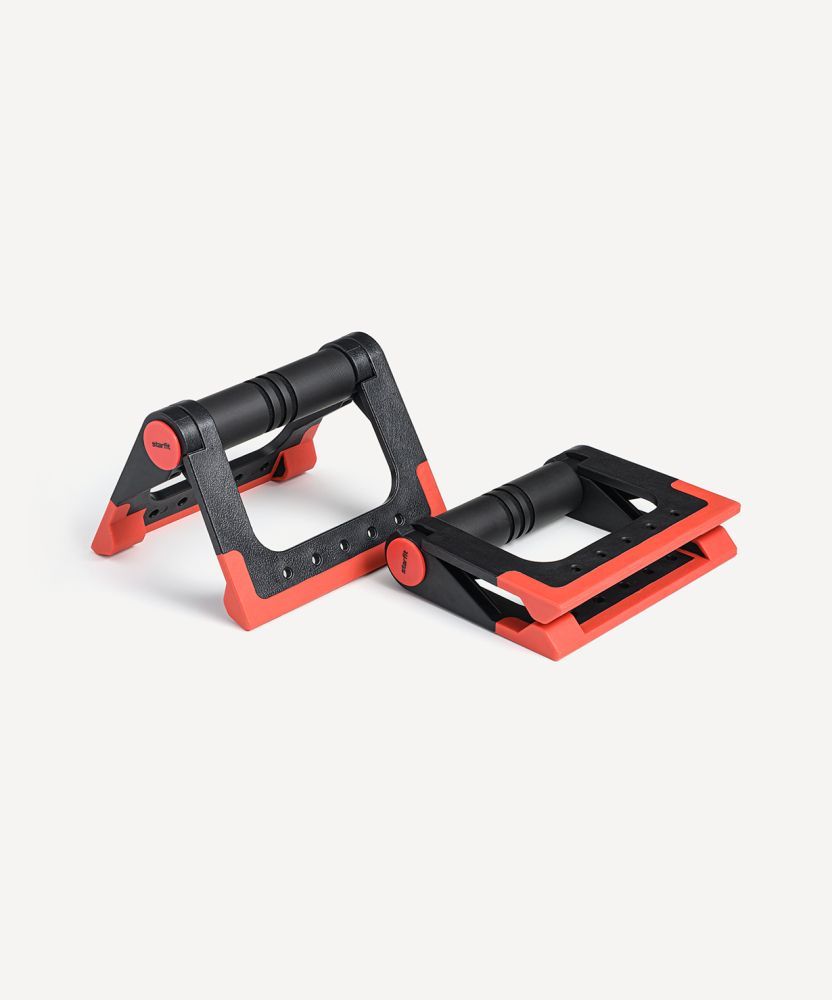 Упоры для отжиманий складные BA-304 черный/красный