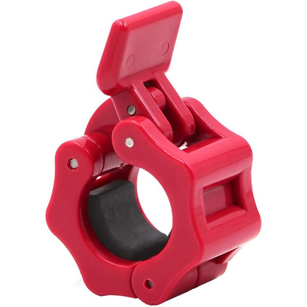 Замки для грифа Sportex пластик система LOCK-JAW PRO (d 25) E42117 красный