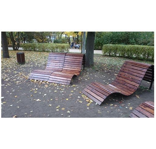 Фото Шезлонг деревянный (сталь, сосна)