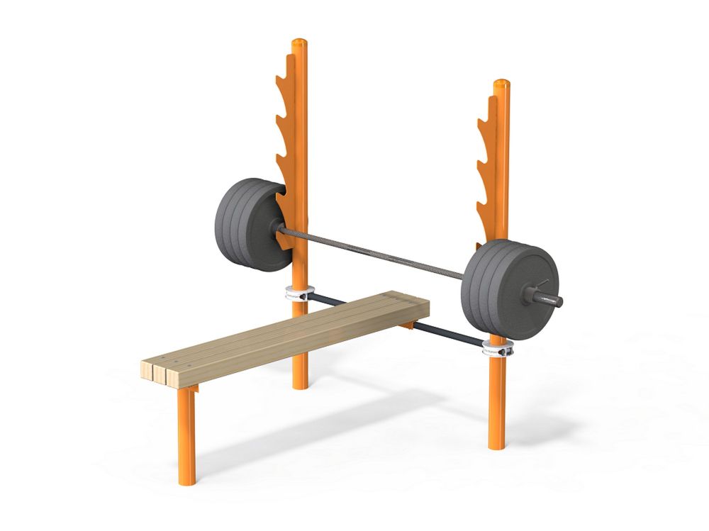 Фотографии Скамья для жима от груди уличная Воркаут Pioner A16939