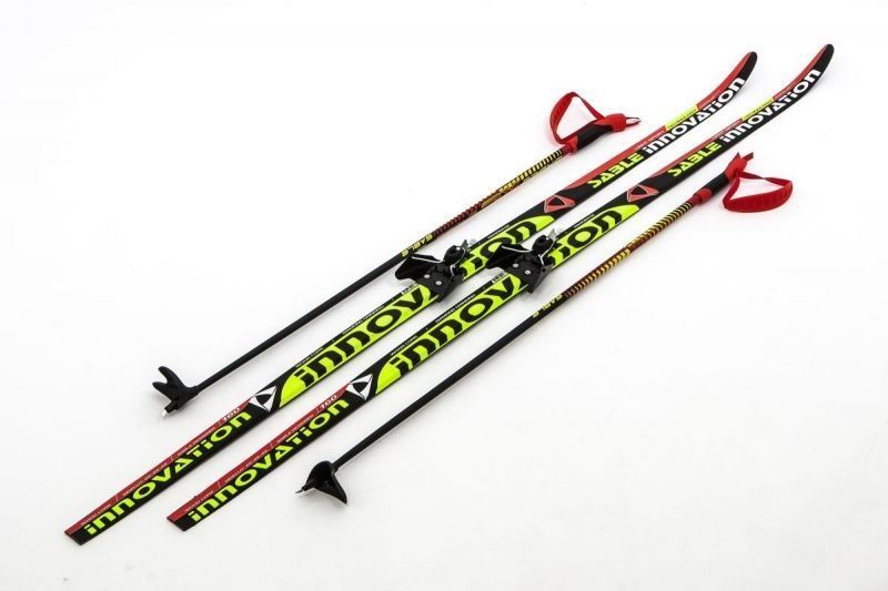 Фото Лыжи Комплект 75 мм STC STEP Innovation black/red/green