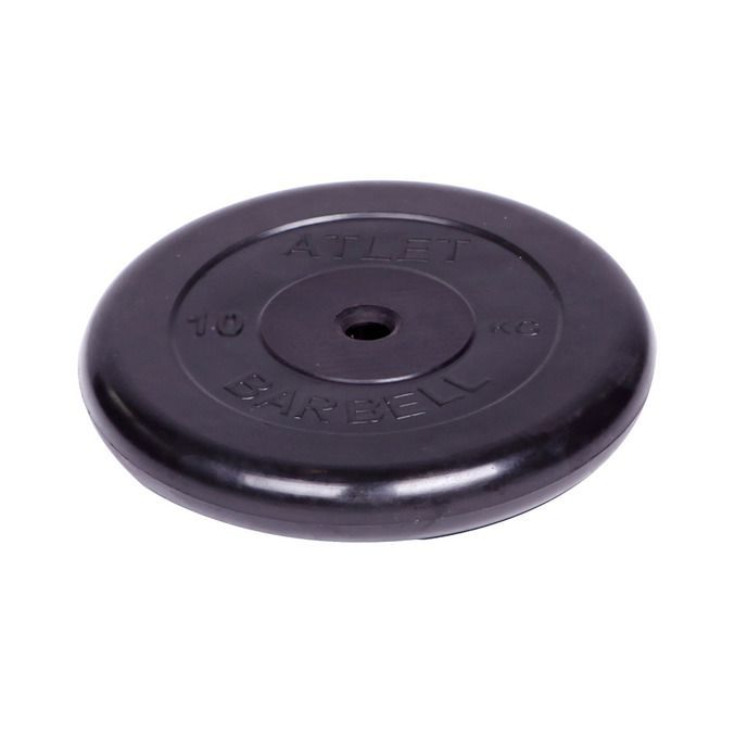 Диск обрезиненный d26мм MB Barbell MB-AtletB26-10 10кг черный