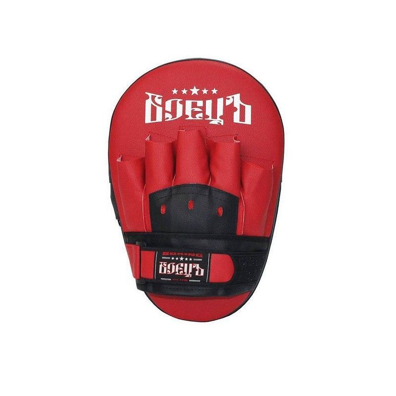 Фотографии Лапы боксерские прямые Боецъ 210 ВВР-210 красно-черный