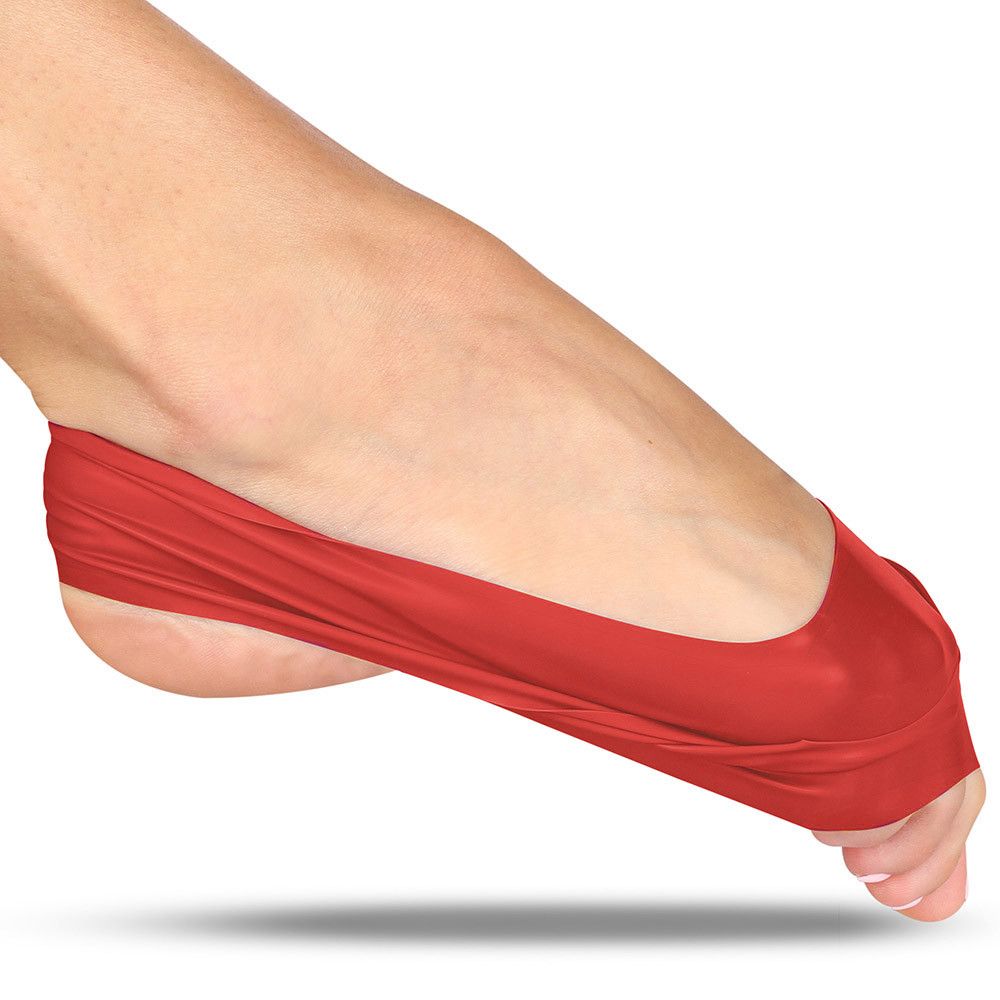 Фото Лента для растяжки стопы INDIGO Heavy, IN239, 46*5*0.09см, красный