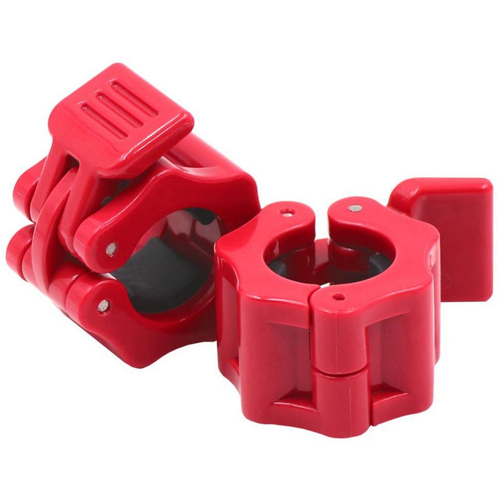 Замки для грифа Sportex пластик система LOCK-JAW PRO (d 25) E42117 красный