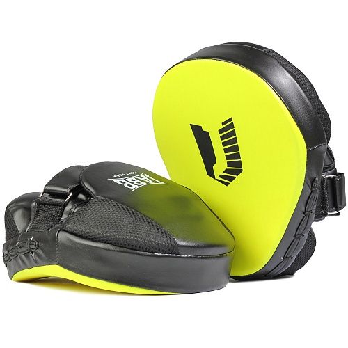 Фотографии Лапа боксерская (пара) Jabb JE-2190 иск.кожа черный/лайм N/S