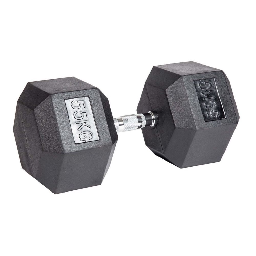 Фото Гантель гексагональная обрезиненная PROFI-FIT 55 кг
