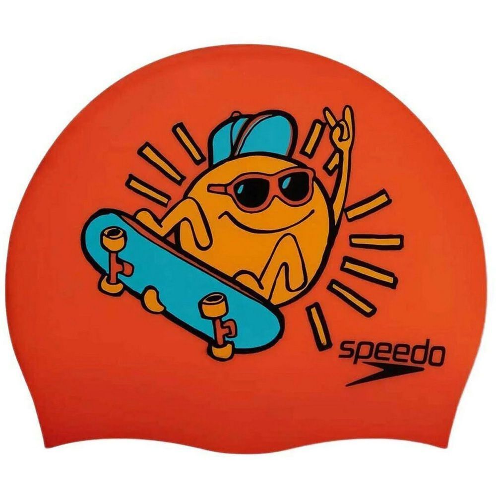 Фото Шапочка для плавания детская Speedo Boom Silicone Cap Jr 8-0838615955 оранжевый