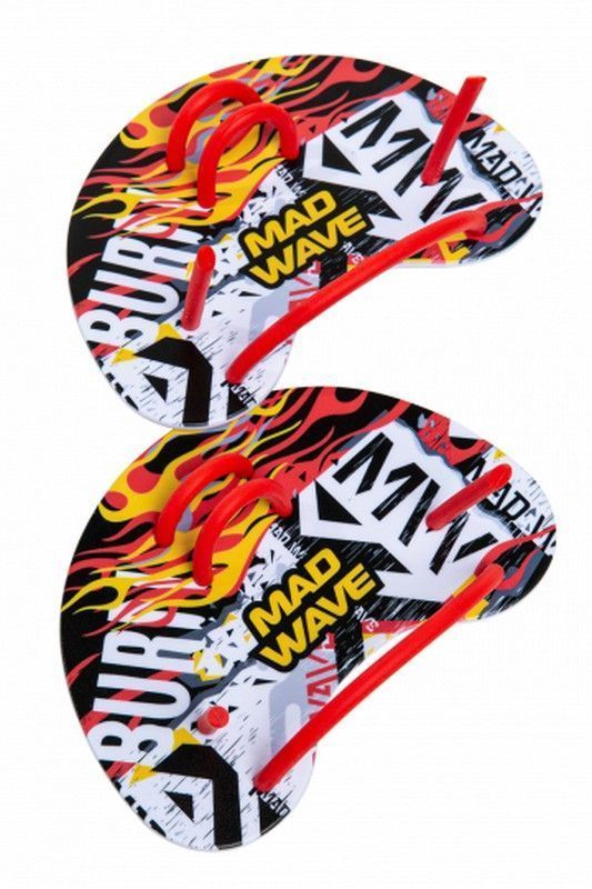 Фото Лопатки Mad Wave Paddles Finger Fun M0743 03 0 05W красный
