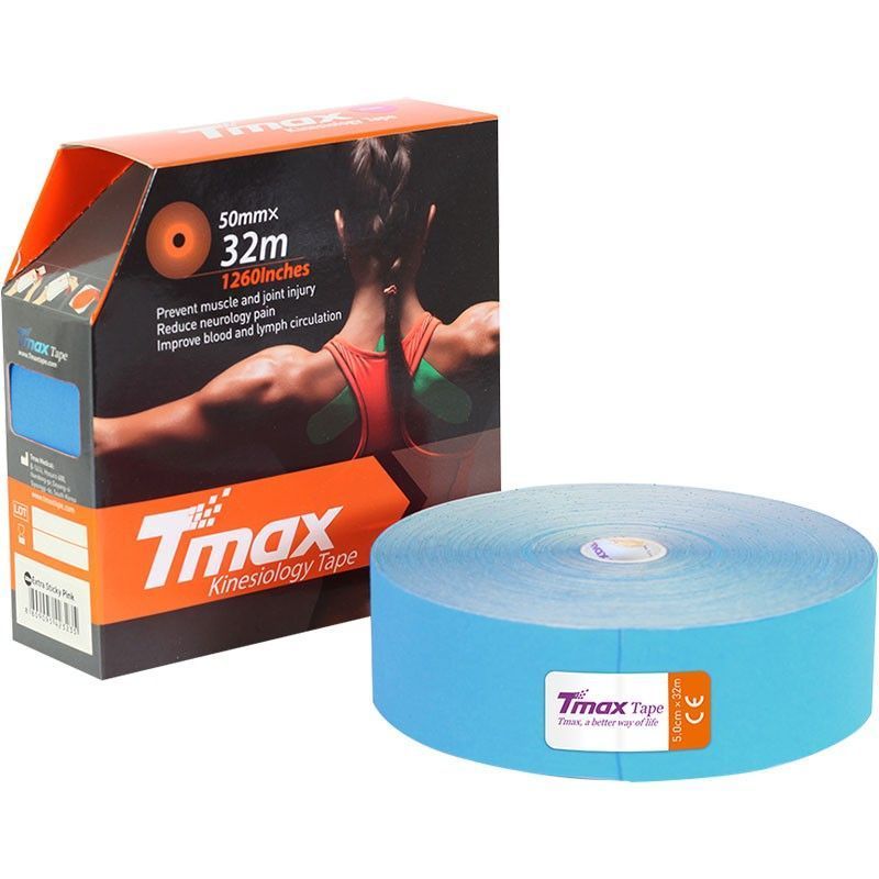 Фото Тейп кинезиологический Tmax 32m Extra Sticky Blue 5 см x 32 м 423228 голубой
